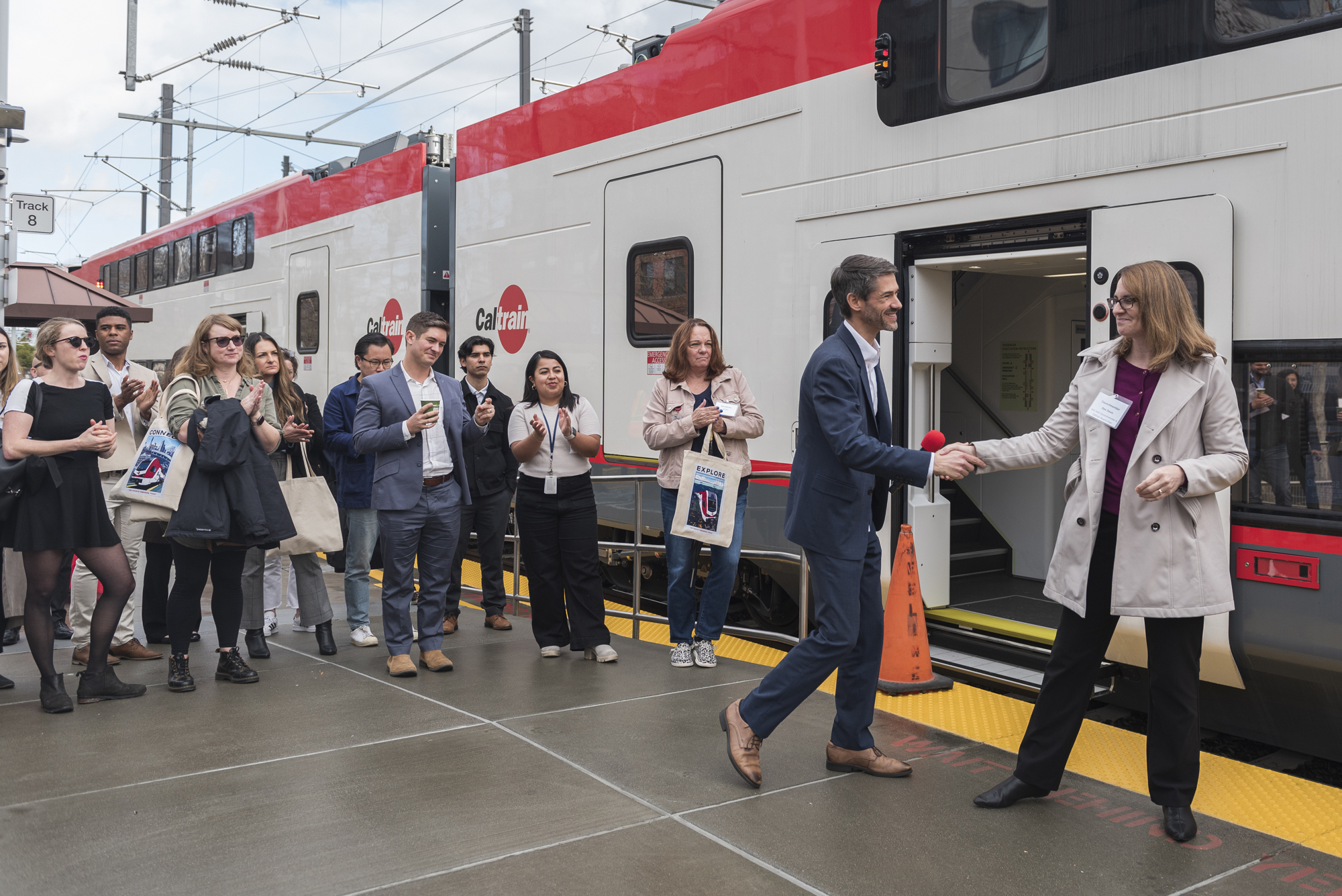 Local businesses line up to see Caltrain’s new electric fleet - The Almanac