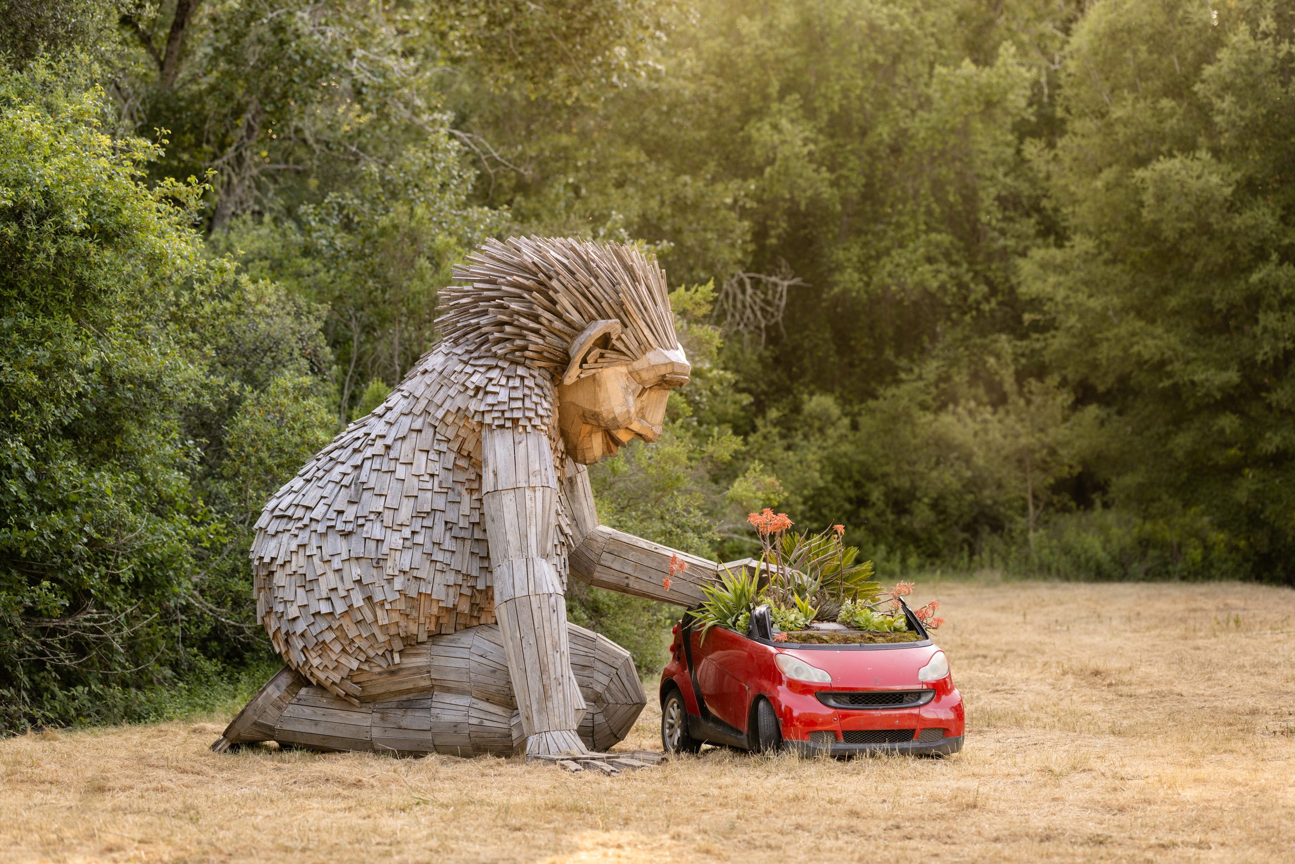 Massive trolls bring environmental message — and whimsical charm